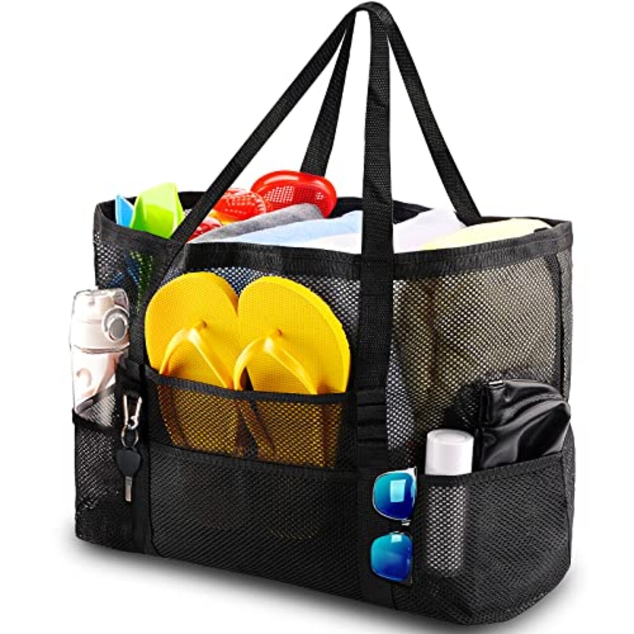 Large Mesh Beach Bag - Family Tote for Toys & Vacation Essentials